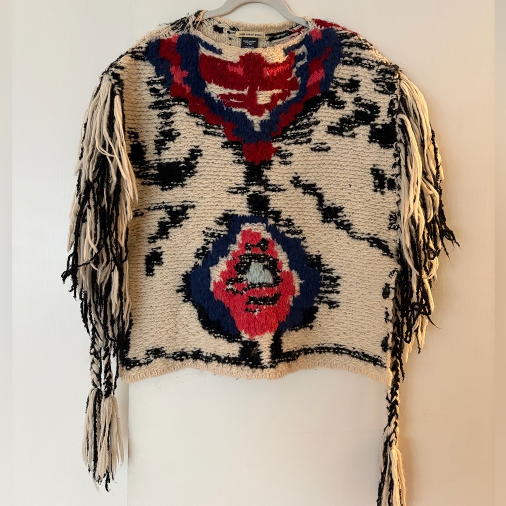 Etoile Isabel Marant Shanon Jacquard Fringe Sweater